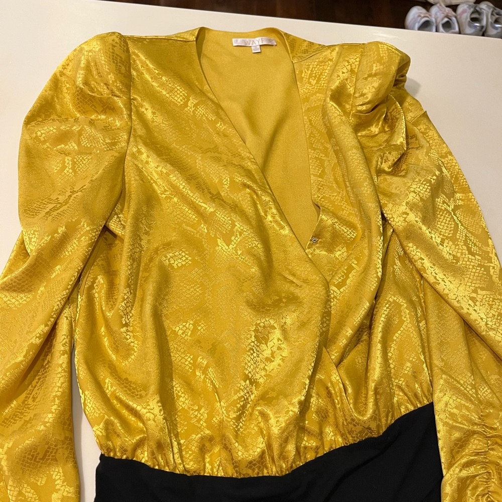 Wayf Golden Wrap Blouse